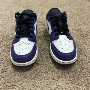Nike Jordans Purple and White
